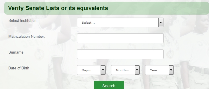 Check NYSC Senate List