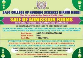 My Logo : Sajo College Of Nursing Sciences Basic Midwifery Admission Form