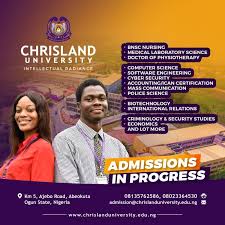 My Logo : Chrisland University Admission List